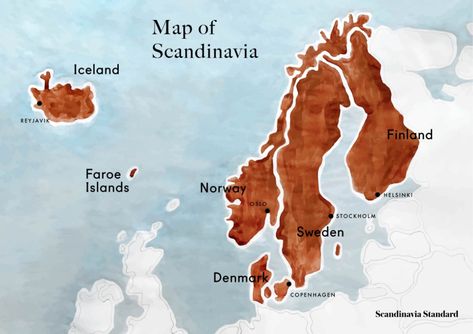 Where is Scandinavia? A Guide to the Scandinavian Countries Scandinavian Exteriors, Portland Maine Travel, Maine Travel, Scandinavian Countries, Paris Map, Nordic Countries, Okinawa Japan, Country Maps, Old Maps