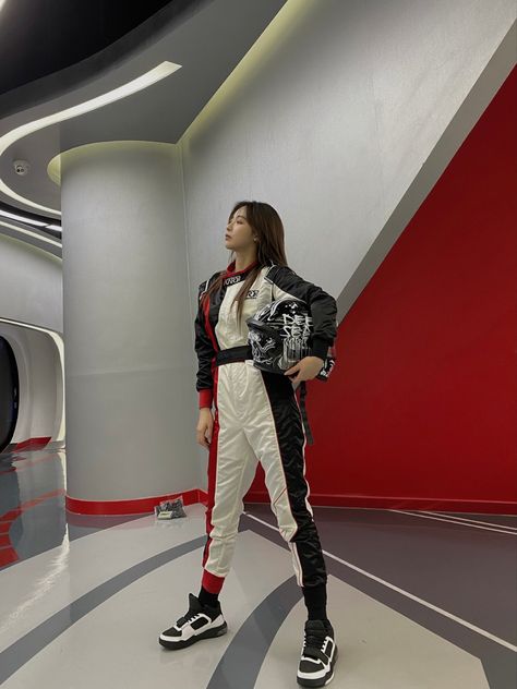 F1 Race Outfit, Female Racer Aesthetic, Race Outfit, His Queen, Girls F, Racing Girl, Racing Suit, Korean Girl Fashion, Teenage Fashion Outfits