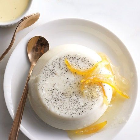 Lemon Panna Cotta, Meyer Lemon Recipes, Lemon Marmalade, Cooking Light Magazine, Marmalade Recipe, Panna Cotta Recipe, Unflavored Gelatin, Meyer Lemon, Lemon Desserts