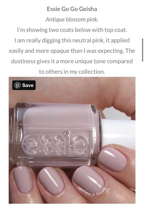 Nail The Grade Essie, Essie Nail Polish 2024, Essie Gel Couture Of Corset, Essie Go Go Geisha, Essie Piece Of Work, Magical Nails, Essie, Nail Polish, Nail Designs