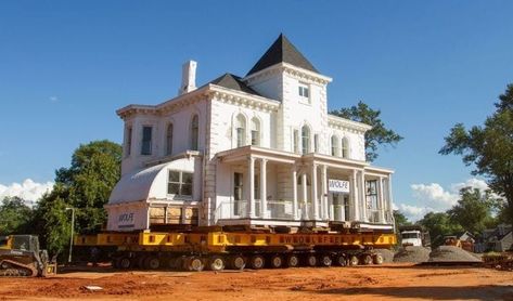 Cost Factors for Moving a House - Wolfe House & Building Movers 2 Story House, House Movers, Old Mansions, House Of Beauty, 2 Story Houses, Brick Patios, House Building, Greenville Sc, Moving House