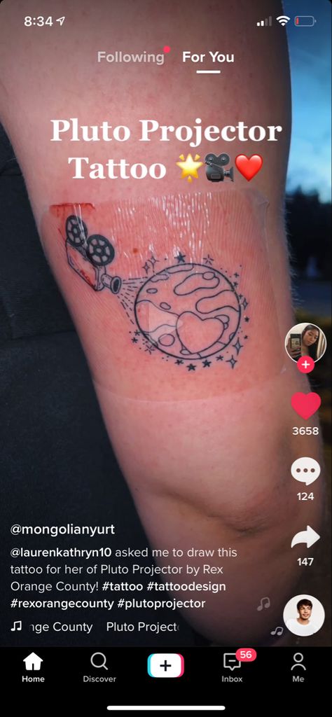 Pluto And Mars Scorpio Tattoo, Pluto Projector Tattoo, Rex Orange County Tattoo Ideas, Rex Orange County Tattoo, Planet Tattoos Pluto, Pluto Tattoo, Pluto Disney Tattoo, Paw Print Tattoo, I Tattoo