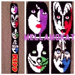 Slipknot Alpha Pattern, Metallica Bracelet Pattern, Nirvana Alpha Pattern, Kiss Alpha Pattern, Rock Band Alpha Pattern, Album Alpha Pattern, Crochet C2c Pattern, Kiss Art, Bead Loom Pattern