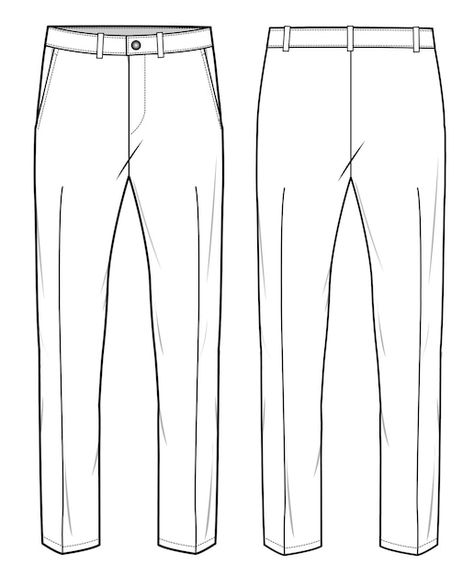 Men formal pant front and back view flat... | Premium Vector #Freepik #vector #pant #pants-flat-sketch #mockup-pant #formal-pant Mens Pants Flat Sketch, Formal Pants For Men Pattern, Pant Flat Sketch, Pant Drawing, Drawing Pants, Formal Pant For Men, Men Pants Pattern, Pants Drawing, Christian Clothing Brand