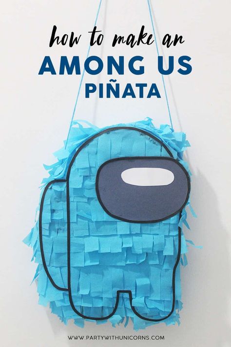 Following these step-by-step instructions and use our downloadable template to make an Among Us Pinata with your favorite crewmate or impostor. This Pinata is perfect for an Among Us Party Among Us Birthday Party, Among Us Party, Party Games Kids, Among Us Birthday, Bday Party Kids, Birthday Projects, Games Kids, Birthday Party Food, Birthday Party Games