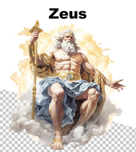 Premium PSD | A poster with the god zeus and the word zeus on the top Zeus Fanart, Zeus God, God Zeus, Art Schools, Roman Gods, Theme Background, Bruce Wayne, On The Top, Game Assets