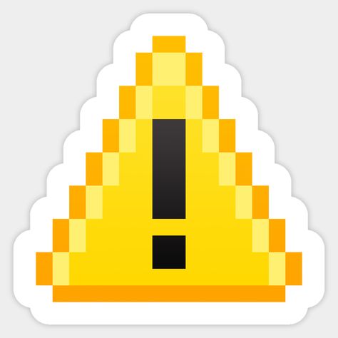 Alert all your friends to your awesomeness with this retro pixel art warning design. -- Choose from our vast selection of stickers to match with your favorite design to make the perfect customized sticker/decal. Perfect to put on water bottles, laptops, hard hats, and car windows. Everything from favorite TV show stickers to funny stickers. For men, women, boys, and girls. 8 Bit Stickers, Pixel Art Slime, Funny Perler Bead Patterns, No Drinking Sign, Small Pixel Art Pattern, Rainbow Pixel Art, Pixel Art Hard, Pixel Art Drawings, Pixel Art Funny