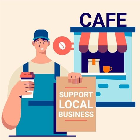 Support local business concept. Download it at freepik.com! #freepik #vector #business #building #support #localshop #commerce Local Business Marketing, Local Marketing, Support Local Business, Building Illustration, Local Seo Services, Business Concept, Seo Agency, Business Illustration, Local Seo