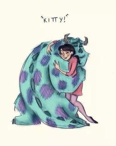 Image via We Heart It https://weheartit.com/entry/173404201 #blue #chile #cute… Monsters Inc, A Girl, Kitty, Disney, Monsters Inc.