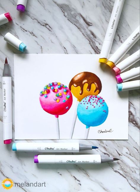 Color Markers Art, Marker Art Ideas, Alcohol Marker Art, Copic Marker Drawings, Colorful Art Paintings, Marker Rendering, Markers Drawing Ideas, Markers Art, Markers Drawing