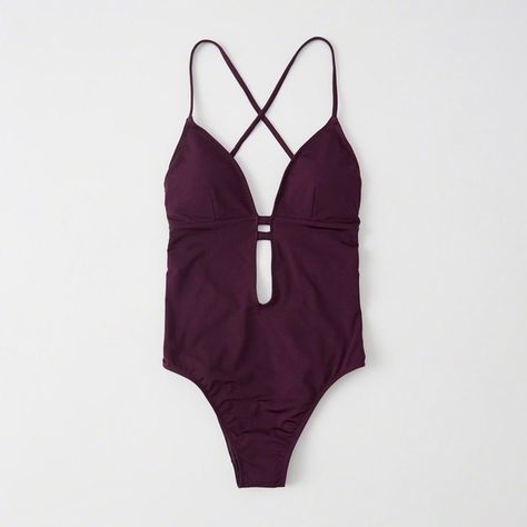 Abercrombie & Fitch Strappy Front One Piece Swimsuit (£41) ❤ liked on Polyvore featuring swimwear, one-piece swimsuits, dark purple, 1 piece bathing suits, strappy one-piece swimwear, one piece swim wear and 1 piece swimwear Dark Purple Swimsuit, Strappy Bathing Suit, Purple Swimsuit, Swimwear One Piece, 1 Piece Swimsuit, One Piece Swim, One Piece Swimwear, Dark Purple, Tie Back