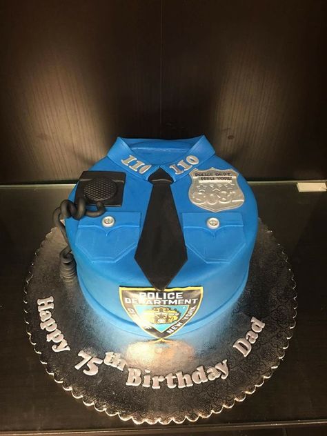 Police Officer Cake, Cake Police, Police Cupcakes, Police Birthday Cakes, Police Themed Birthday Party, Cop Cake, Police Cake, Police Cakes, Police Graduation