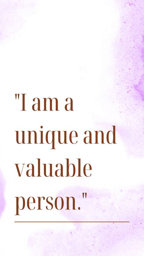 Affirmation: I am a unique and valuable person. Embrace your uniqueness, recognize your value, and celebrate the special qualities that make you who you are. 🌟 #UniquePerson #SelfValue Value Affirmations, Belonging Affirmations, I Am Valued, I Am Valuable, Board Collage, Vision Board Collage, Self Value, Yes And Amen, Career Vision Board