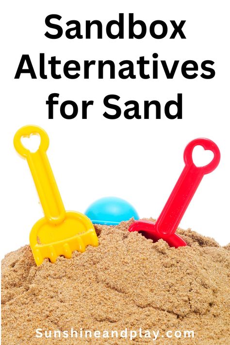 Sand is one of the most popular sandbox materials because it is inexpensive and easy to find at any hardware store. However, sand has some downsides that may send parents on a journey to find an alternative. Luckily, parents can use many sandbox alternatives for their children to play in, and we have put together a list of the best ones. Sandbox Birthday Party, Sandbox Filler Alternatives, Alternative Sandbox Ideas, Toddler Sandbox Ideas, Sand Box Alternative, Indoor Sandbox Ideas, Backyard Sand Area, Sandbox Alternative Ideas, Sand Box Ideas Diy