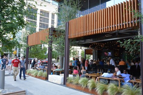 Outdoor Restaurant Patio, Restaurant Exterior Design, Coffee House Design, Retail Architecture, Outdoor Restaurant Design, Restaurant Exterior, Corner Bar, Restaurant Patio, Storefront Design