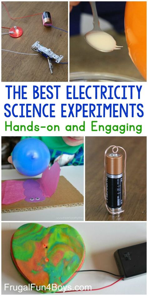 10 Awesome Electricity Science Experiments for Kids - Frugal Fun For Boys and Girls Electricity Projects For Kids, Electricity Science Experiments, Electricity Activities, Electricity Experiments, Stem Activities Kindergarten, Easy Science Projects, Science Electricity, Science Experiments For Kids, Experiments For Kids