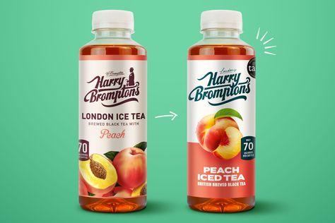 Iconic Harry Brompton’s Iced Tea Packaging Redesigned by Gency and New Summer Berries Flavour Hits the Shelves - World Brand Design Society Ice Tea Packaging Design, Iced Tea Packaging, Iced Tea Brands, Tea Packaging Design, Thai Tea, Tea Brands, Summer Berries, Ice Tea, Tea Packaging