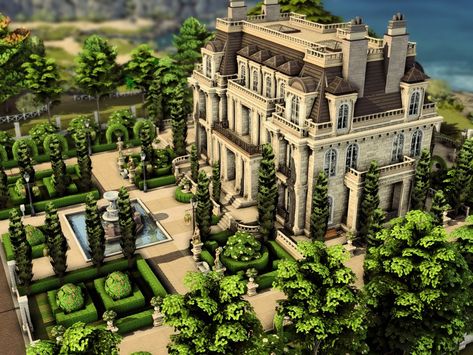 The Sims Resource - Luxury Palace (NO CC) Sims 4 Large Mansion, Sims 4 Royal House, Sims 4 German House, Sims 4 Rich Family House, Build Ideas Sims 4, Sims 4 Royal Castle, Sims 4 English Manor, Sims 4 Castle No Cc, Sims Mansion Floor Plans