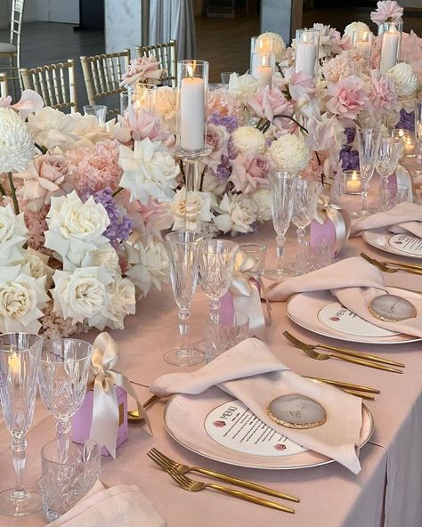 25th Bday, Bridal Shower Inspo, Event Stylist, Tea Party Birthday, Pastel Wedding, Long Table, Wedding Goals, Wedding Deco, Floral Centerpieces