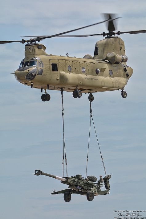 M777 Howitzer, Army Helicopter, Chinook Helicopters, Air National Guard, Us Military Aircraft, Airplane Fighter, Army National Guard, Military Helicopter, Aircraft Pictures