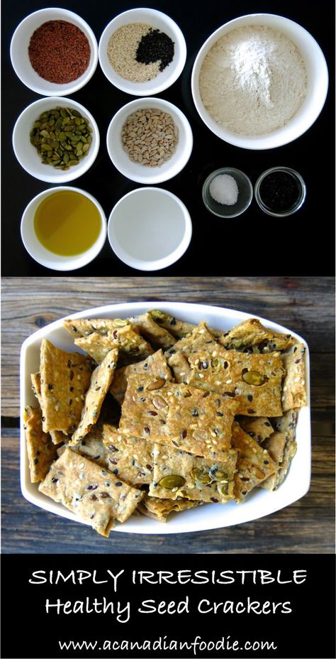 Homemade Seed Crackers, Homemade Crackers Healthy, Seeds Crackers, Homemade Crisps, Crackers Homemade, Seed Crackers Recipe, Homemade Crackers Recipe, Seed Crackers, Healthy Crackers