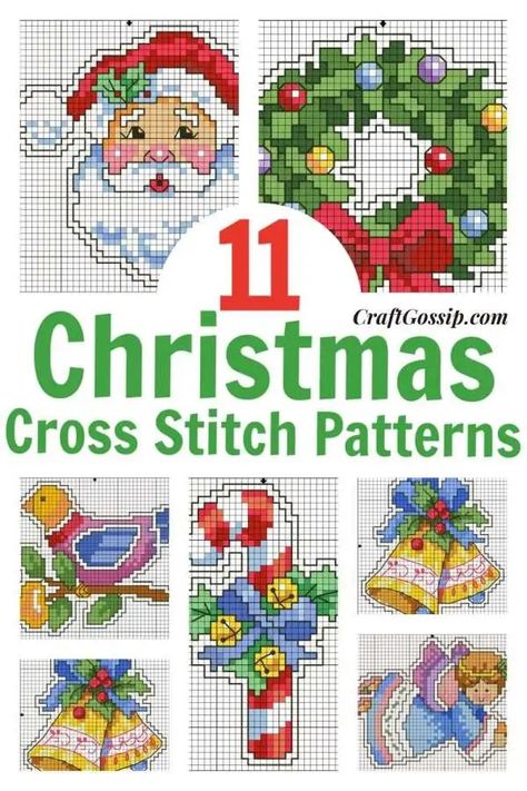 11 Easy Christmas Cross Stitch Charts – Cross-Stitch Easy Christmas Cross Stitch, Christmas Cross Stitch Charts, Christmas Cross Stitch Patterns, Christmas Cross Stitch Patterns Free, Counted Cross Stitch Patterns Free, Cross Stitch Christmas Cards, Holiday Cross Stitch Patterns, Free Cross Stitch Charts, Unique Cross Stitch