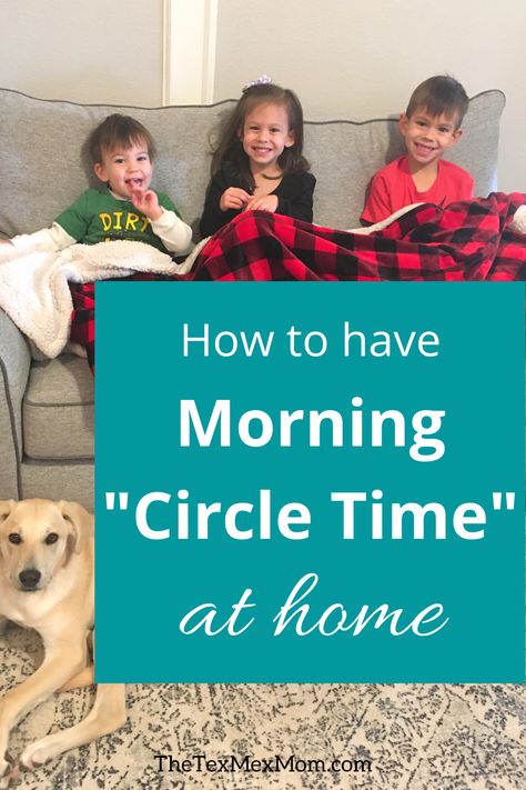 If you homeschool your young kids, do you have a regular group learning time? Here's what I do with my kids during what we call our morning circle time. Morning Circle Ideas, Morning Circle Time, Kindergarten Circle Time, Toddler Circle Time, Planet Song, Morning Circle, Good Morning Song, Circle Ideas, Bible Story Book