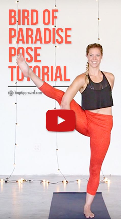 Bird Of Paradise Yoga, Balancing Pose, Bird Of Paradise Pose, Pose Tutorial, Yoga Challenge Poses, Best Yoga Poses, Fish Pose, Relaxation Exercises, Yoga Tutorial