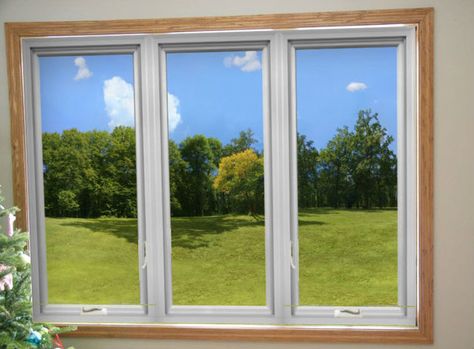 White Windows Wood Trim Interior, White Windows With Wood Trim, American Window, Indoor Windows, Interior Wood Trim, Stained Trim, Vinyl Replacement Windows, Vinyl Windows, Window Stained