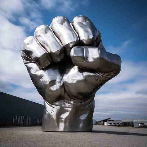 fist sculpture,metal fist sculpture,giant fist sculpture,fist sculpture for sale,sculpture for sale,metal sculpture for sale,giant sculpture,metal sculpture Sculptures For Sale, Z Arts, Steel Sculpture, Iron Work, Left And Right, Wrought Iron, Sculpture Art, Mural, Sculpture