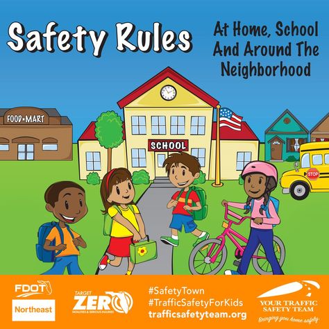 Safety Rules At Home, Safety Rules At School, Story Time Videos, Classroom Objectives, Safety Signs And Symbols, Fire Safety For Kids, Street Safety, Safety Rules For Kids, Student Posters