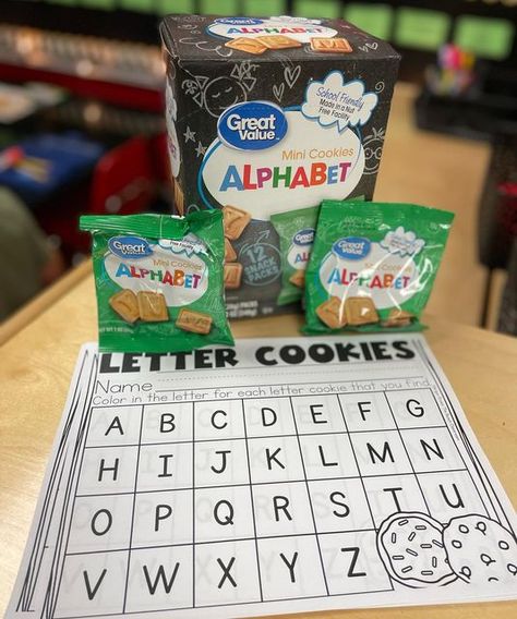 Alphabet Cookies Activities, Alphabet Celebration Preschool, Eating The Alphabet Activities, Chicka Chicka Boom Boom Snack, Abc Snacks For Preschool, Alphabet Party Preschool, Alphabet Party Kindergarten, Abc Party Ideas, Letter A Activities For Preschool