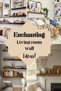 Ideas For A Long Wall In Living Room, Decorating Walls In Living Room, Decorate Wall Behind Couch, Ledge Decorating Ideas, Wall Behind Couch, Ledge Decor, Living Room Wall Decor Ideas, Room Wall Decor Ideas, Hanging String Lights