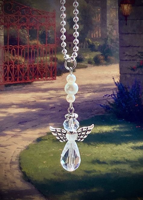 Guardian Angel Gifts, Rearview Mirror Charm, Angel Charms, Beaded Angels, Car Charms Mirror, Angel Charm, Bouquet Charms, Angel Gifts, Mirror Hanging