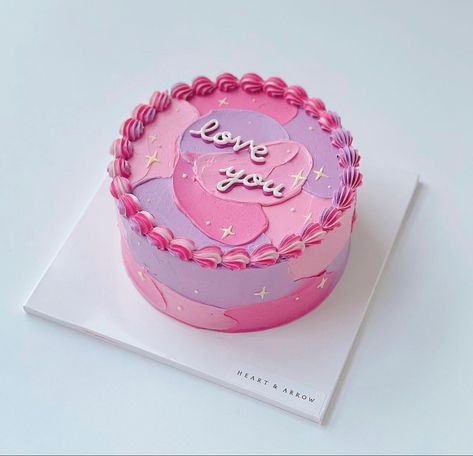 Bolo Vintage, Pastel Cupcakes, Pastel Cakes, Korean Cake, Elegant Birthday Cakes, Pink Birthday Cakes, Mini Cakes Birthday, Cute Baking, Creative Birthday Cakes