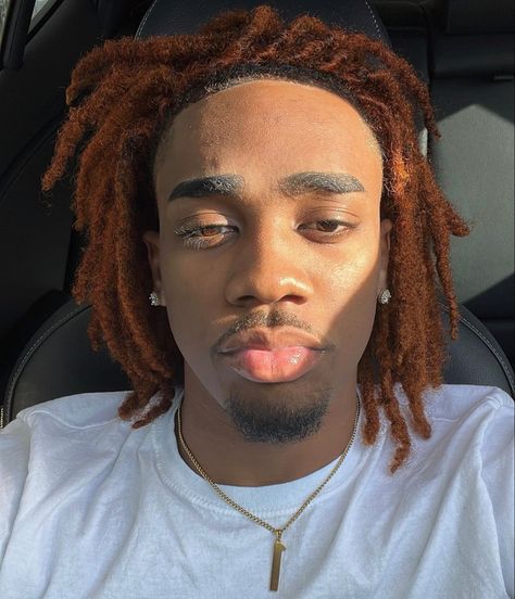 Ginger Dreads Men, Boys Dyed Hair, Dread Ideas, Recreate Outfits, Dread Hairstyles For Men, Mens Dreads, Dread Locks, Dyed Hair Men, Cute Dreads