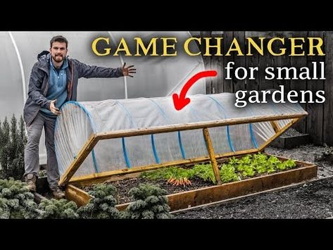 How to Build a STRONG Hinged Hoop House for Raised Beds - YouTube Small Greenhouse Design, High Raised Garden Beds, Raised Bed Greenhouse, Hoop House, Metal Garden Beds, Metal Raised Garden Beds, Backyard Water Feature, Small Greenhouse, Video Creator