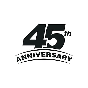 Black Png, Remove Background From Image, 45th Anniversary, Celebration Background, Anniversary Logo, Vector Logo Design, 45 Years, Logo Design Template, Anniversary Celebration