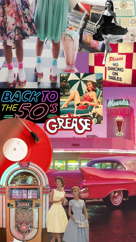 oh to be a teenager in the 1950’s #decadeiwishigrewupin #50s #grease 1950s Pop Culture, 50s Pop Culture, 50s Bedroom Ideas, 50s Vintage Aesthetic, Aesthetic Computer Wallpaper, 50’s Aesthetic, Larissa Weems, 50s Wallpaper, Preppy Backgrounds