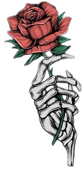 Flor Vector, Skeleton Hands Drawing, Hand Holding Rose, Skeleton Hand Holding, Tattoo Cartoon, Cartoon Rose, Rose Reference, Hands Holding Flowers, Music Notes Tattoo