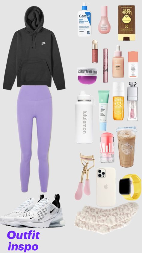 Purple leggings 💜 Lululemon Leggings Outfit, Purple Leggings Outfit, Purple Lululemon Leggings, Purple Lululemon, Lululemon Outfits, Leggings Outfit, Purple Leggings, Daily Moisturizer, Lululemon Leggings