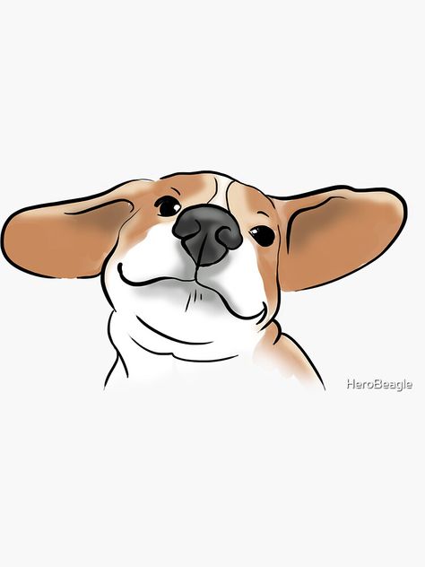 Tati Moons, Beagle Drawing, Beagle Tattoo, Lemon Beagle, Dog Apron, Beagle Art, Tom And Jerry Cartoon, Cute Beagles, Sticker Funny