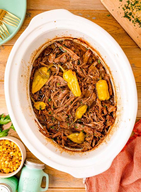 Crockpot Mississippi Pot Roast is an incredibly tender and flavorful dinner made with easy-to-find ingredients that will make your mouth water. Mississippi Pot Roast Crockpot, Mississippi Roast Recipe, Beef Roast Crock Pot, Mississippi Roast, Pot Roast Crock Pot Recipes, Beef Pot Roast, Mississippi Pot Roast, Crockpot Roast, Dutch Oven Recipes