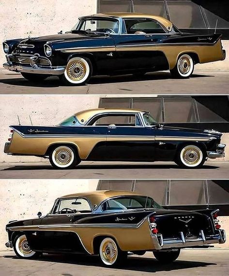 1956 DeSoto Adventurer - Collision Chronicles 1957 Desoto, Desoto Cars, Vintage Cars 1950s, Old American Cars, Carros Vintage, Old Vintage Cars, Chrysler Cars, American Classic Cars, Old Classic Cars