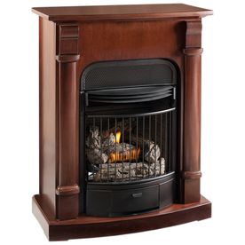 Vent free gas heater--build or find fireplace surround/mantle to disquise what we have Ventless Propane Fireplace, Ventless Gas Fireplace, Gas Stove Fireplace, Corner Fireplace Decor, Stone Electric Fireplace, Fireplace Vent, Electric Fireplace With Mantel, Vent Free Gas Fireplace, Corner Gas Fireplace