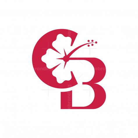 CB or BC Hibiscus Flower Logo. This logo perfect for Beauty brand, florist store, and General company that have concept letter CB or BC Hibiscus Flower Logo Logos For Graphic Designers, Hibiscus Logo Design, Flower Company Logo, Flower Company Branding, Hibiscus Flower Logo, Y Design Letter, How To Make Logo Design, Flower Store Logo, Flower Logo Design Florists