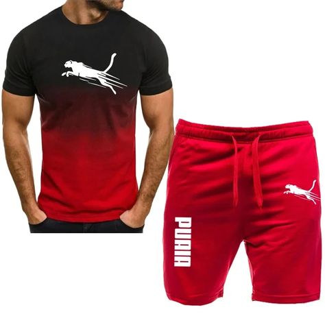 Running Suit, Short Sleeve Suit, T Shirt And Pants, Short Sleeve Pattern, Men's Wear, Mens Fashion Summer, Mens Sportswear, Shirt And Pants, Men Winter