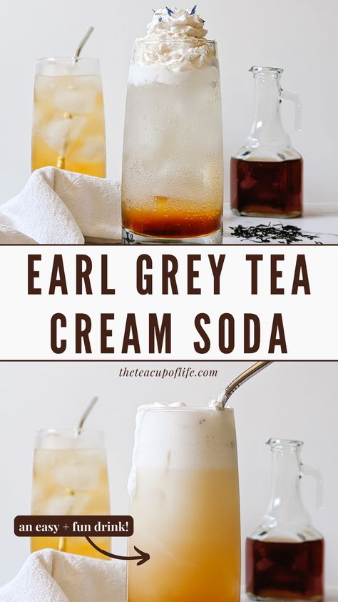 Earl Grey Latte, Tea Drink Recipes, Homemade Gift Ideas, Christmas Homemade, Fancy Drinks, Milk Shakes, Grey Tea, Earl Grey Tea, Cream Soda