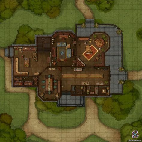 https://www.patreon.com/drmapzo #dnd #map #dungeonsanddragons #battlemap #fantasy #dungeon #house #mansion #victorian #woods #building #manor #5e #5eart #5emap #environment #adventure #magic #outdoors #wilderness #plains #forgottenrealms #roll20 #fantasygrounds #gameart #art #tabletop #rpg #pathfinder #heroclix #encounter #grid #miniatures #cartography Mansion Victorian, Red Hair Anime Guy, Fantasy Dungeon, Miniature Map, Dungeons And Dragons Rules, Pathfinder Maps, Fantasy City Map, House Mansion, Dnd World Map