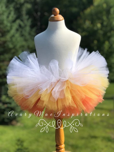 Candy Corn Tutu, Halloween Tutu, Fall Tutu, Girls Tutu, Candy Corn Costume Tutu, Girls Tutu, Infant Tutu, Baby Tutu, Custom Colors Available by AvaryMaeInspirations on Etsy Halloween Ideas Group, Smash Cake High Chair, Halloween Tutus, Homemade Tutu, Smash Cake Photo Shoot, Fall Tutu, Corn Costume, Candy Corn Costume, Cake Photo Shoot